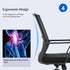 FDW Ergonomic Office Chair, Mid-Back Mesh Computer Chair with Lumbar Support, Adjustable Rolling Swivel