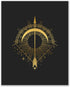 Occult Gold and Black Prints - Set of 6 Glossy Wall Art Decor (8x10) Alchemy, Witch, Third Eye, Planets