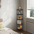5 Qupui Tier Corner Shelf Stand, Tall Display Rack Multipurpose Shelving Unit, Storage Home Decor Organizer Shelves