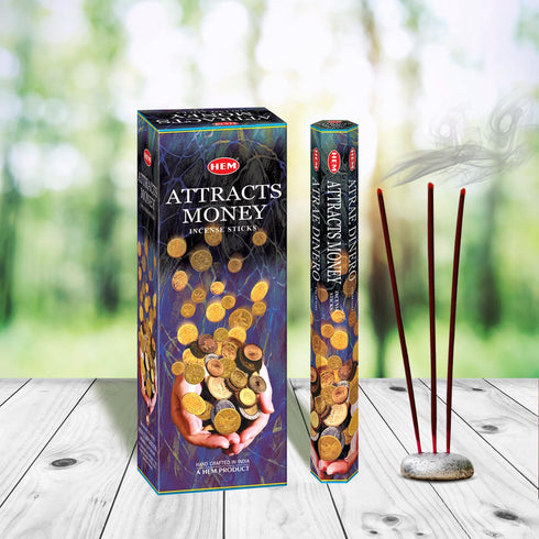 HEM Incense - Box of Six 20 Gram Tubes - Attracts Money