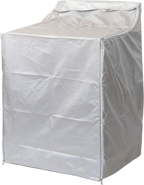 QLLY Washer/Dryer Cover for Top-loading Machine, Waterproof, Dustproof, Sun-Proof, W29”D28”H43” (Basic Silver)