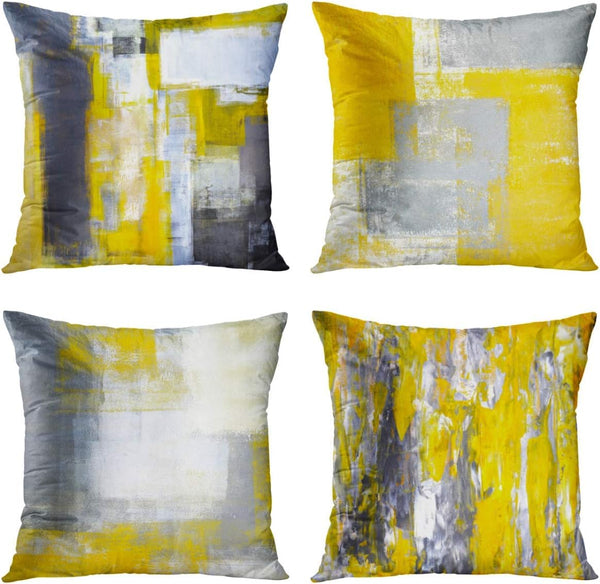 Britimes Throw Pillow Covers Home Decor, Set of 4 Decorative 18 x 18 Inches Outdoor Cushion Pillowcases