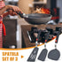 Silicone Spatula Turner Set of 3, Beijiyi 600°F Heat Resistant Cooking Spatulas for Nonstick Cookware