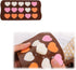 homEdge 15-Cavity Dimpled Heart Shape Chocolate Mold, Silicone for Gummy and Candy