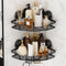 LEVERLOC 2 Pack Strong Suction Cup Corner Shower Caddy, Large Capacity Removable