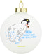 Tree Buddees Funny Snowman Farting Glass Bulb Ornament - How Snowflakes are Really Made!