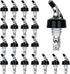 Pack of 20 Clear Liquor Bottle Pourers, 1oz Measured Spirit Dispenser, Automatic Wine Pourer for Bartenders - PORE0016
