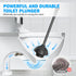 Toilet Plunger and Brush Set, Silicone Bowl Brush and Heavy Duty Toilet Plunger with Ventilated Holder