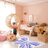 49 59 inch Topotdor Cute Butterfly Kids Rugs for Girls Bedroom, Toddler Nursery Rug Soft Washable Kids Area Rug