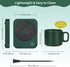 Set, 11oz 3-Temp Settings, Set(Mug VOBAGA Mug Warmer Coffee Warmer for Desk with Ceramic Mug, Auto Shut Off & Smart