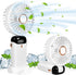 Portable Handheld Fan, USB Rechargeable Mini Desk Fan, 4800mAh, 90° Foldable with LED Display for Indoor Outdoor