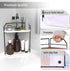 INIUNIK Counter 2 Counter Countertop Corner Bathroom Organizer - Tier Wood Vanity Shelf Perfume Skincare Holder, Corner
