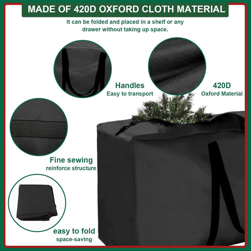 420D 68" 68" 29" 20" Cushion Storage Bag Waterproof Rectangular Outdoor Patio Cushion Storage Bags Outdoor Cushion