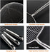 Spider Strainer Skimmer Spoon, Set of 3 Sizes, Stainless Steel Fryer Scoop, Wire Strainer Ladle for Cooking
