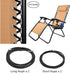 4 C-CHAIN Cords Replacement Cord for Zero Gravity Chair, Universal Replacement Laces Cord Kit for Zero Gravity Chair