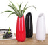 VanEnjoy 9.4" Red High Creative Oblique Opening Design Desktop Ceramic Vase for Home Office Decoration