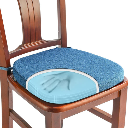 SINOSSO 1 Pack Memory Foam Chair Cushions for Dining Chair, Friendly Woven
