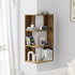 4-Tier Floating Corner Shelf, Floating Shelf for Wall, Wood Floating Book Shelf for Living Room, Bedroom, Bathroom