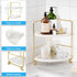 2-Tier Counter Countertop FSyueyun Corner Bathroom Organizer, Tool-Less Installation Vanity Shelf Small Plastics Makeup
