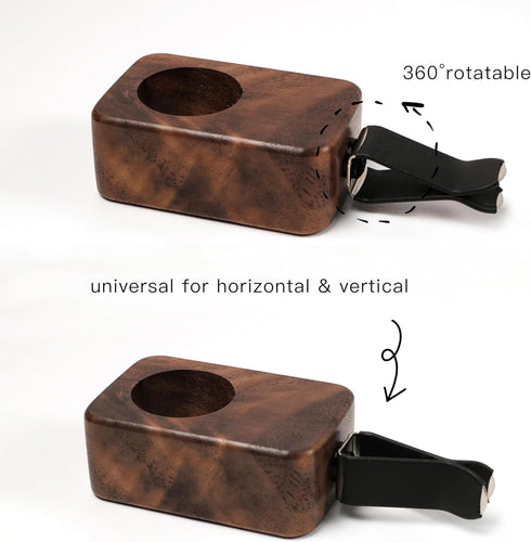 Set 2 of Black Walnut Car Propagation Vases - Stylish Clip-On Holders for Flowers & Plants