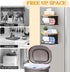 2 Pack Magnetic Shelf for Fridge Trash Bag Organizer, Stackable Garbage Bag Holder with Bamboo Lid, Magnetic Storage