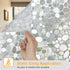 Window Privacy Film, Stained Glass Films, 3D Pebble Rainbow Window Cling Decorative Decals, 17.5" x 78.7"