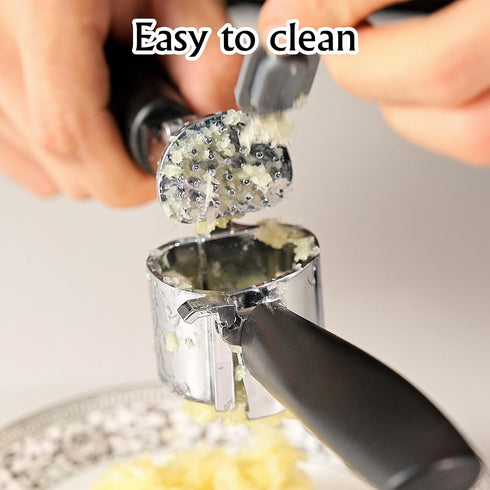 EzeePress Set Garlic Press Mincer, Crusher with Removable Chamber - Ergonomic Handle, Dishwasher Safe, Easy to Clean