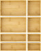 Bathroom Drawer Organizer Trays, 8 PCS Bamboo Stackable Drawer Bins for Kitchen Utensils and Makeup