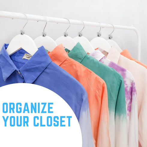Discount Sizing White Hanger 800 Size Clips XXS-XXXL - Garment Markers for Retail Closet Organization