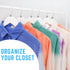Discount Sizing White Hanger 800 Size Clips XXS-XXXL - Garment Markers for Retail Closet Organization