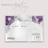 Floral Recipe Cards from Dashleigh, 48 Double-Sided Water-Resistant Cards, 4x6 inches (Violet Purple)