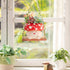 3.9inch Mushroom Decor for Outdoor Garden: Gardening Plant Gifts for Women Mother Plant Lovers - Opening Cute Smiley