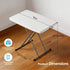 30-Inch Adjustable-Height Folding Table, White HDPE Utility Table for Small Spaces, No Assembly Required Ideal