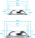 316048413 & 316048414 Range Burner Chrome Drip Pan Bowls Set 4 Pack Replacement for Frigidaire/Electric Kenmore Stove with Locking Slot Includes 2 Large 2 Small (6 Inch and 8 Inch)