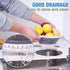 NiHome Over the Sink Cutting Board with Collapsible Colander, 2-In-1 Draining Board, 11"x17.7"