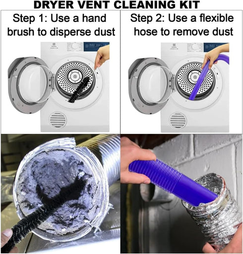 Dyson V7 V8 V10 V11 V15 Vacuum Accessories & Attachment - Traceless Dust Brush, Dryer Vent Cleaner Kit, Flexible