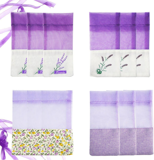 Empty Sachet Bags - Linen Fabric Organza Gauze Bags for Lavender, Spice, and Herbs