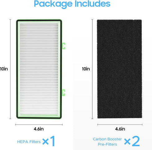 Aller-gen Remover Aer1 Filter Replacement for Holmes Air Purifiers, 1 True HEPA + 2 Carbon Booster Filters, HAPF300AP-U4