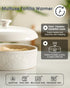 8.8 Inch FE Ceramic Tortilla Warmer,Lace Emboss Tortilla Holder with Lid for Taco Tuesday, Mexican Night and Party,Taco