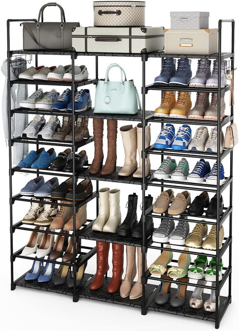 Caitlyn 9 Tiers Shoe Rack Storage Organizer Shoe Shelf Organizer for Entryway Holds