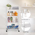4-Tier PLKOW Metal Rolling Utility Cart, Multi-Functional Storage Cart for Office, Living Room, Kitchen, Bathroom