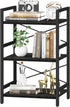 Yoobure Bookshelf Small Book Shelf, Solid Industrial 3 Tier Shelf Bookcase, Short