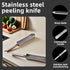 RyanDesign Commercial Professional Stainless Steel Peeler - Swivel Blade, Ergonomic Handle, Potato Eye Remover - Grade