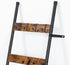5-Tier BF52CJ01 HOOBRO Blanket Ladder, Towel Rack with Hooks, Wall-Leaning Blanket Rack, Decorative Display Ladder