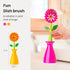 Vigar Flower Power Dish Brush with Handle and Vase Dish Brush Holder, Kitchen Scrub Brush for Pot Scrubber, Dishes