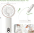 Mini Handheld Fan, Powerful Battery Operated Fan with LED Display, 4 Speed Adjustable for Travel
