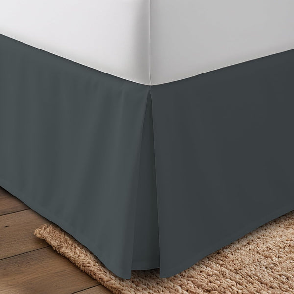 Utopia Bedding King Bed Skirt - Soft Quadruple Pleated with 16 Inch Tailored Drop - Hotel Quality, Grey