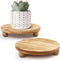 Wood Riser for Decor, 2 Pack Wood Pedestal Stand for Display, Round