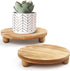 Wood Riser for Decor, 2 Pack Wood Pedestal Stand for Display, Round