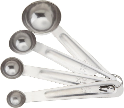 Good Cook Classic Set of 4 Measuring Spoons, Stainless Steel
